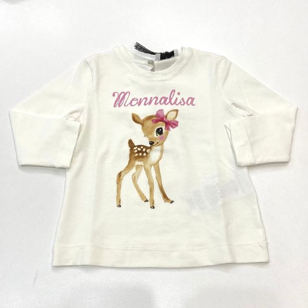 T-shirt stampa cerbiatto MONNALISA 