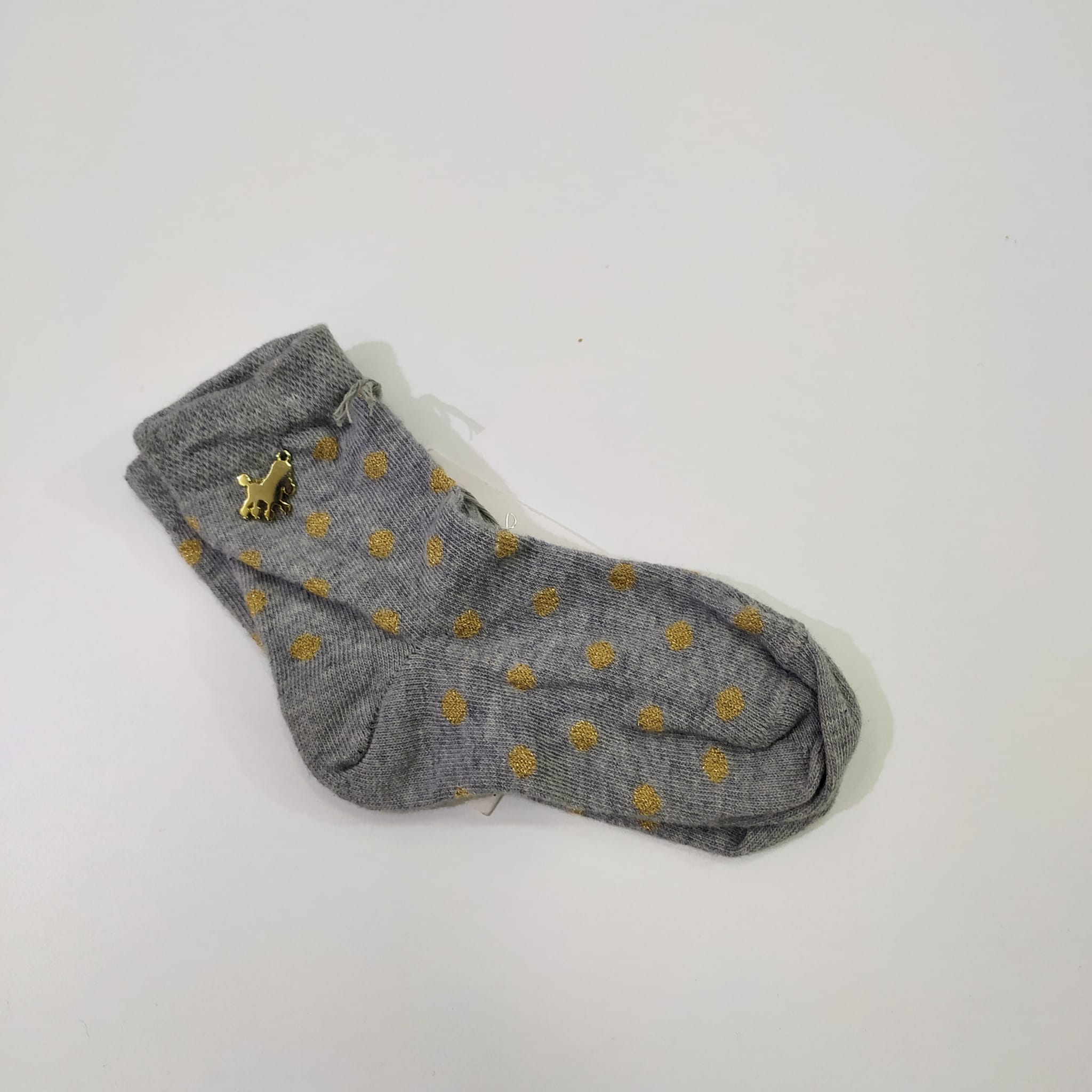 Calzini a pois glitterati con ciondolo LU LU'