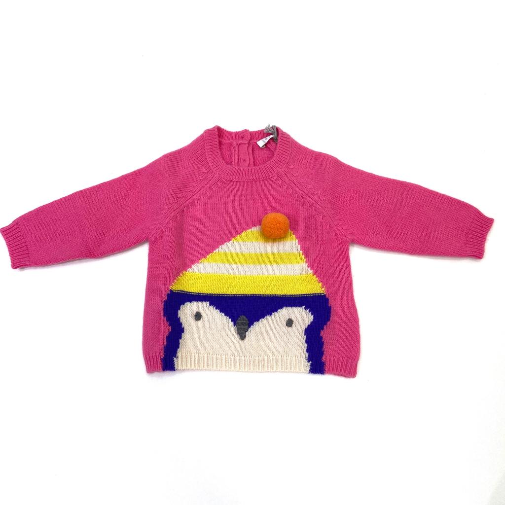 Maglioncino pinguino con pon pon IL GUFO