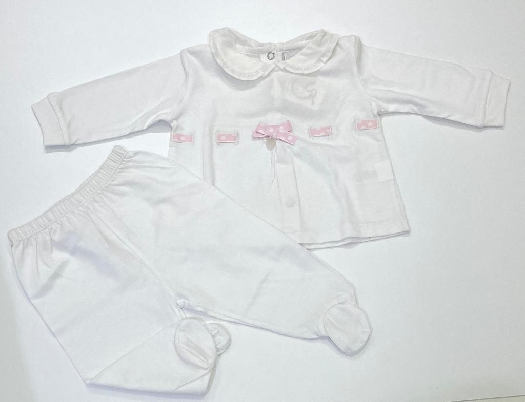 Completo 2pz con nastro e fiocco a pois COCCODE 