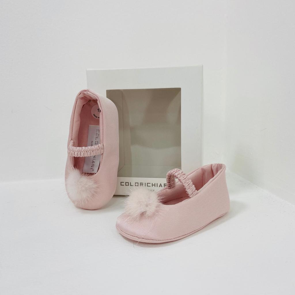 Ballerine con pon pon applicato COLORICHIARI