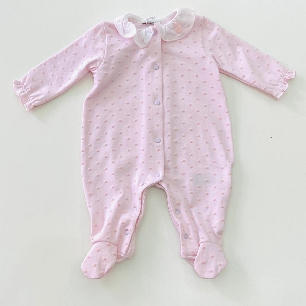 Tutina rosa con pois in rilievo LE BEBE