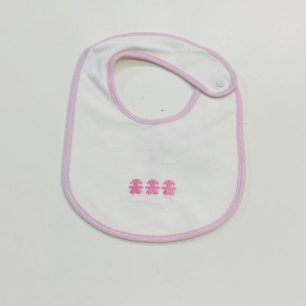 Bavetta effetto piquet  conprofilo e logo in contrasto LE BEBE
