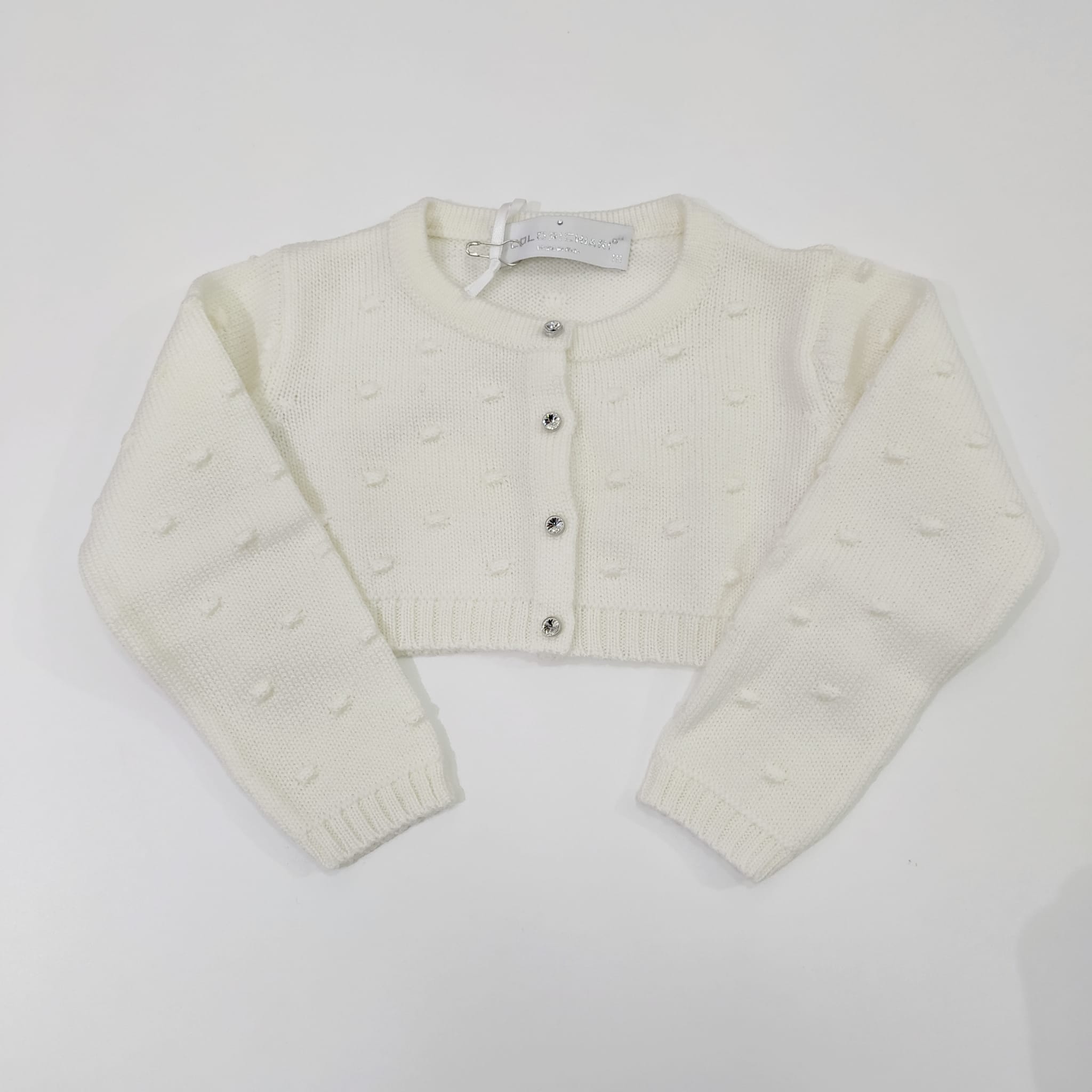 Giacchino crop con bottoni diamanti COLORICHIARI 