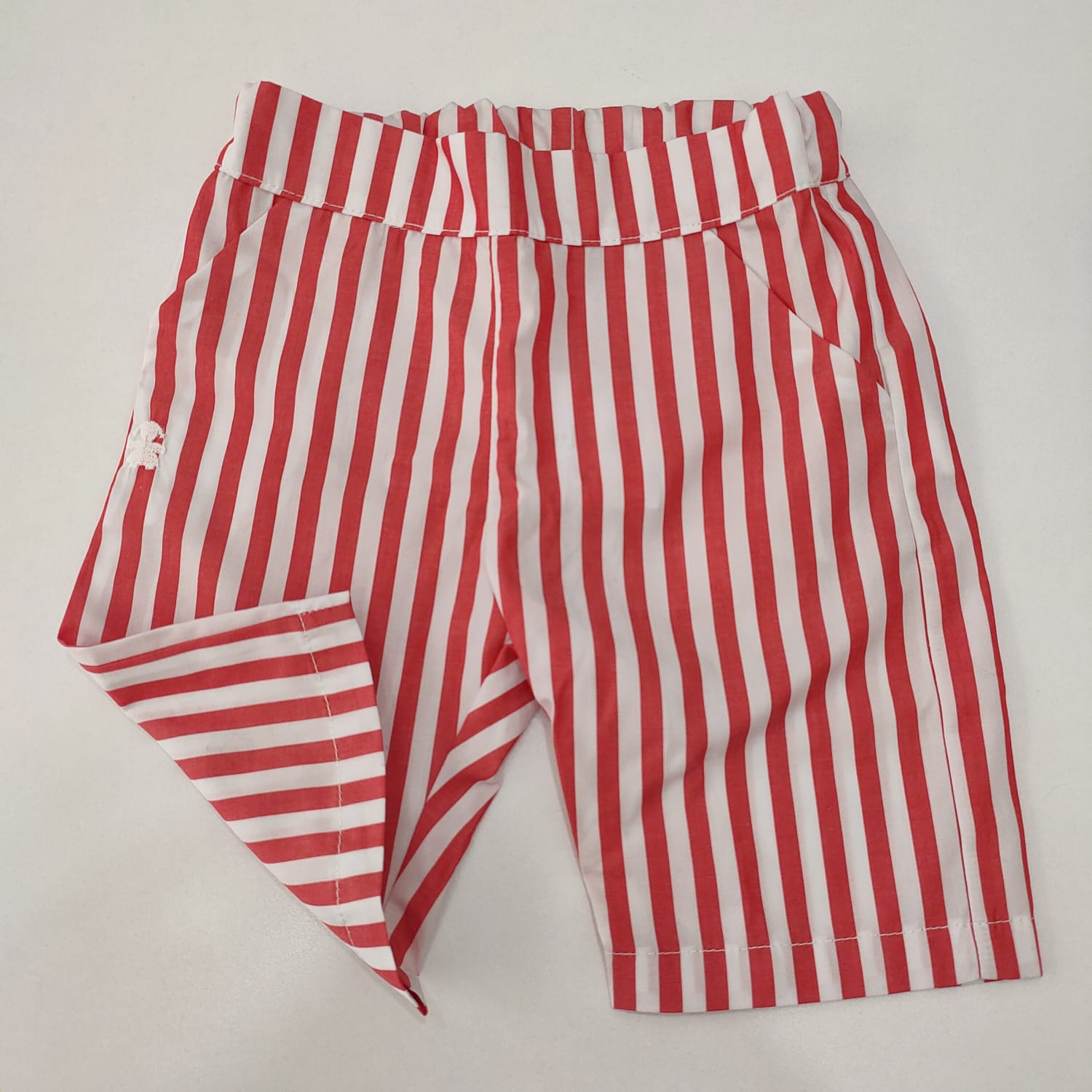Pantalone rigato bianco e rosso LE BEBE