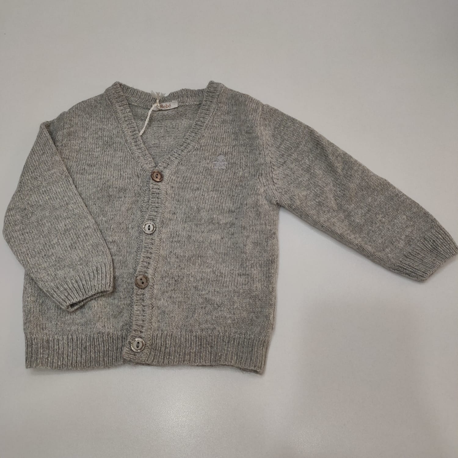 Cardigan scollo a V tinta unita LE BEBE 