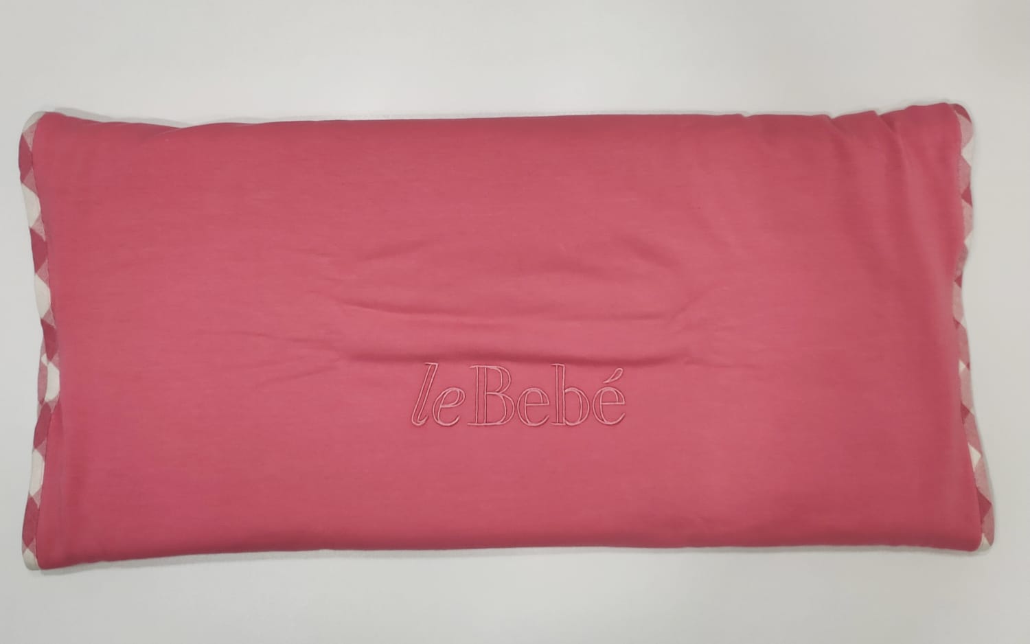 Coperta con stampa logo e bordo a quadri LE BEBE