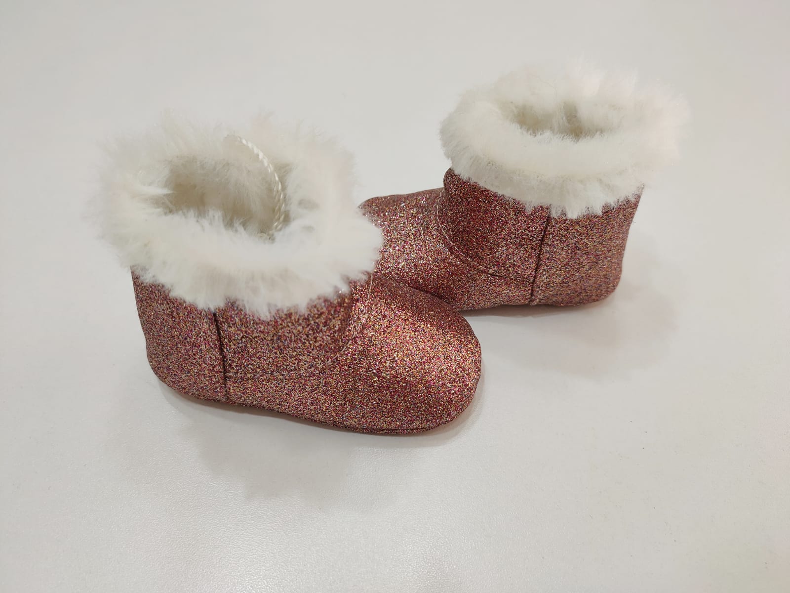 Stivaletti glitterati con pelliccia LE BEBE