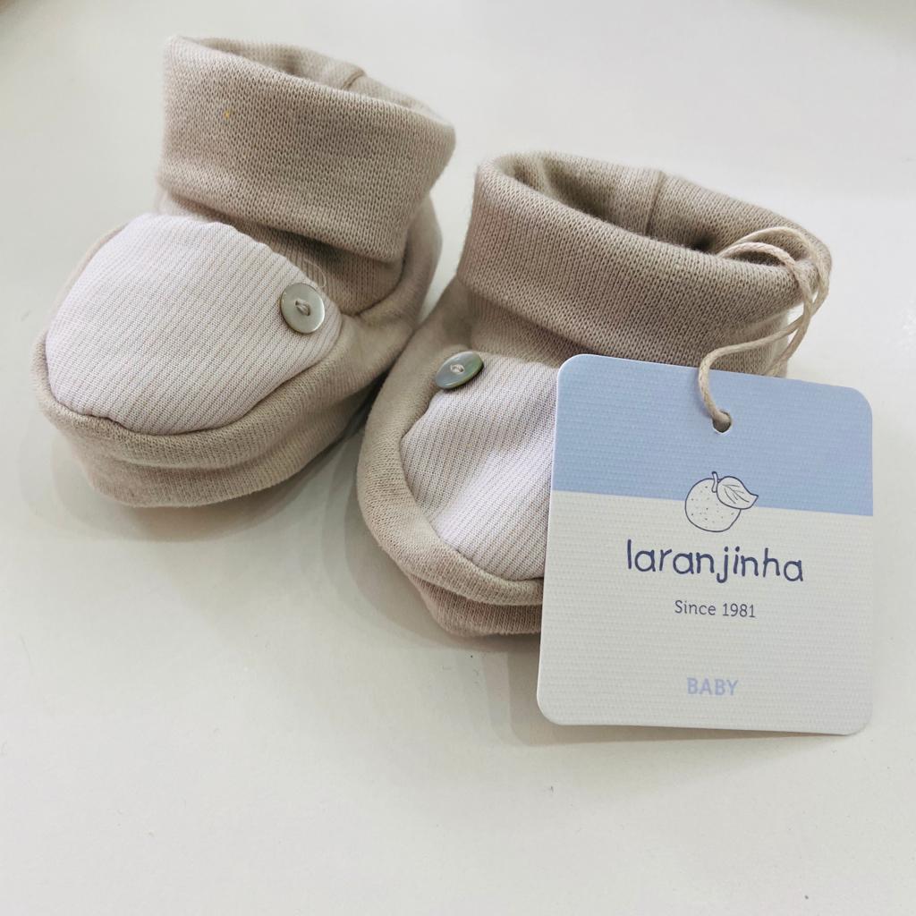 Scarpine morbide dettagli a righe con bottoncino LARANJINHA