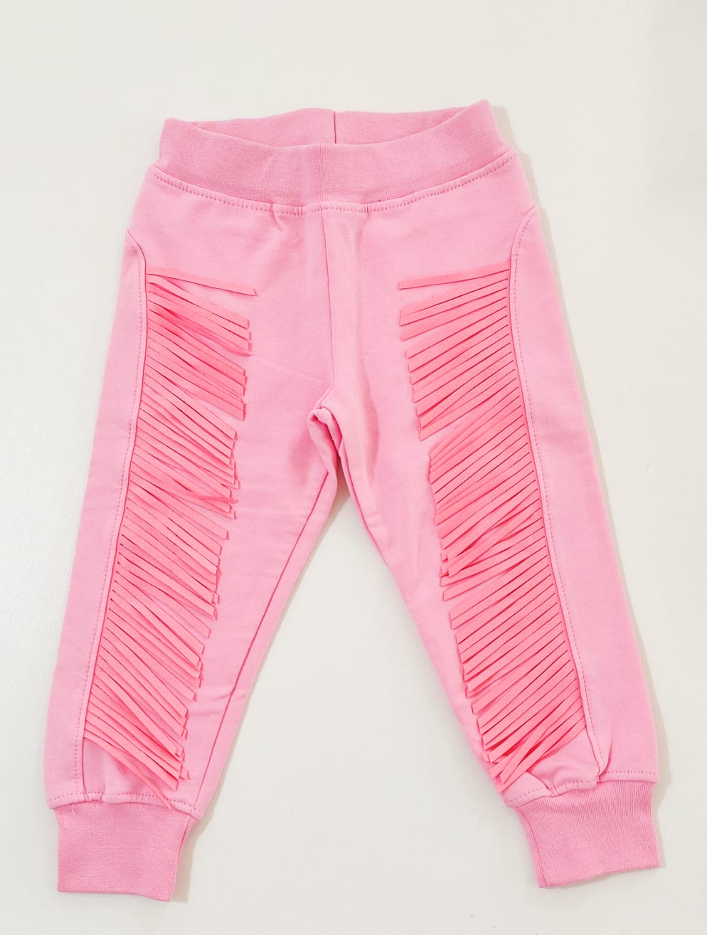 PANTALONE TUTA ROSA CON FRANGE MSGM