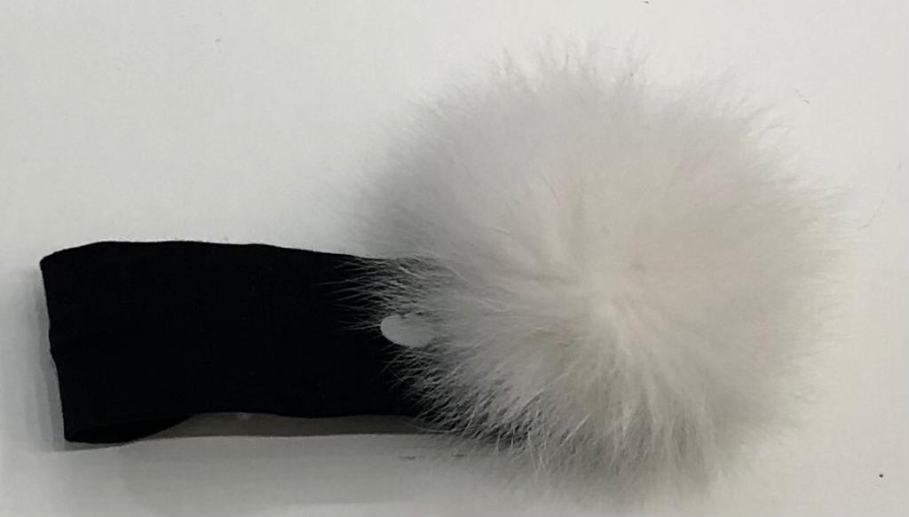 Fascia in cotone con pon pon bianco LE BEBE