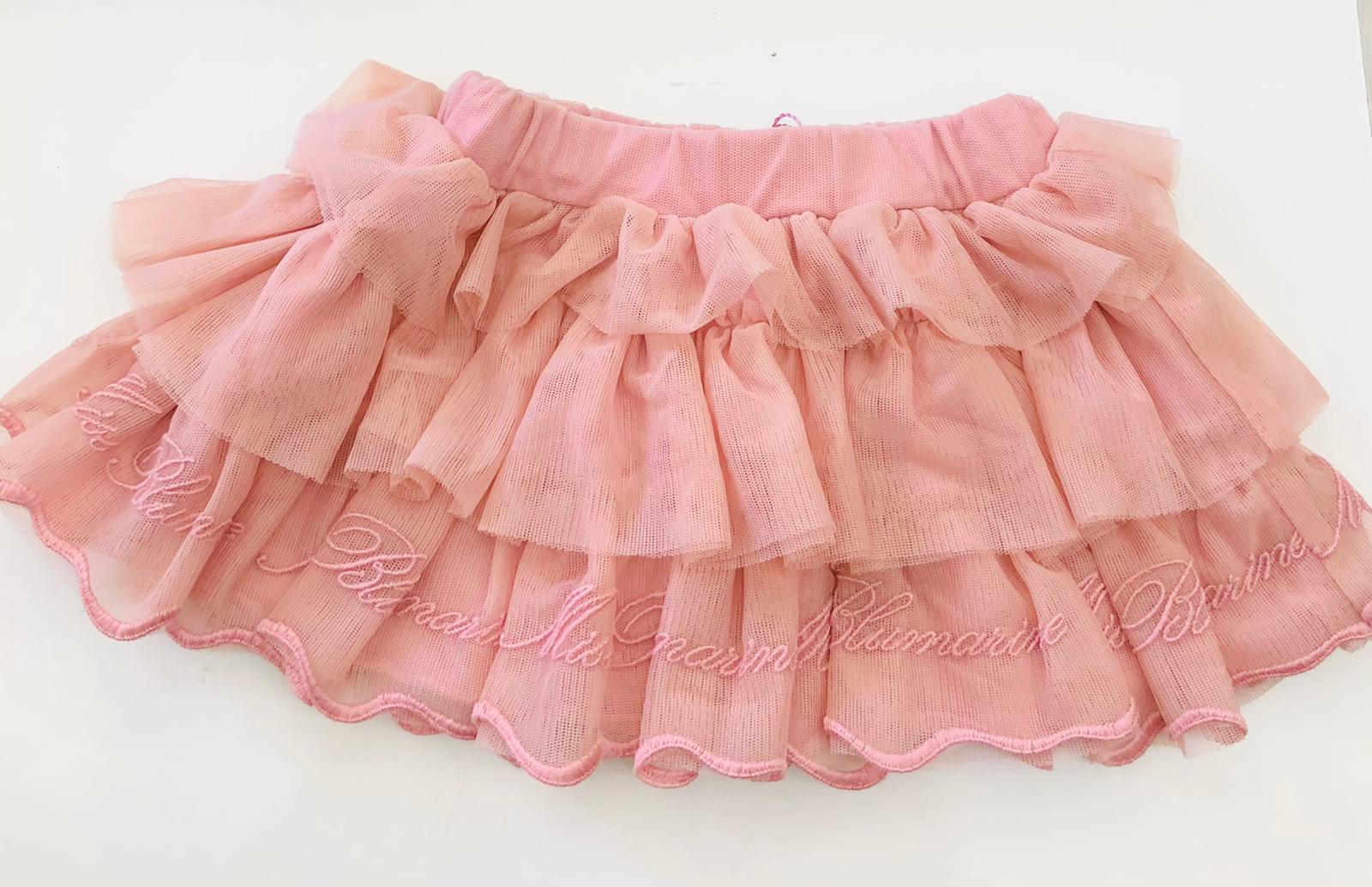 Gonna a balze in tulle rosa MISS BLUMARINE 