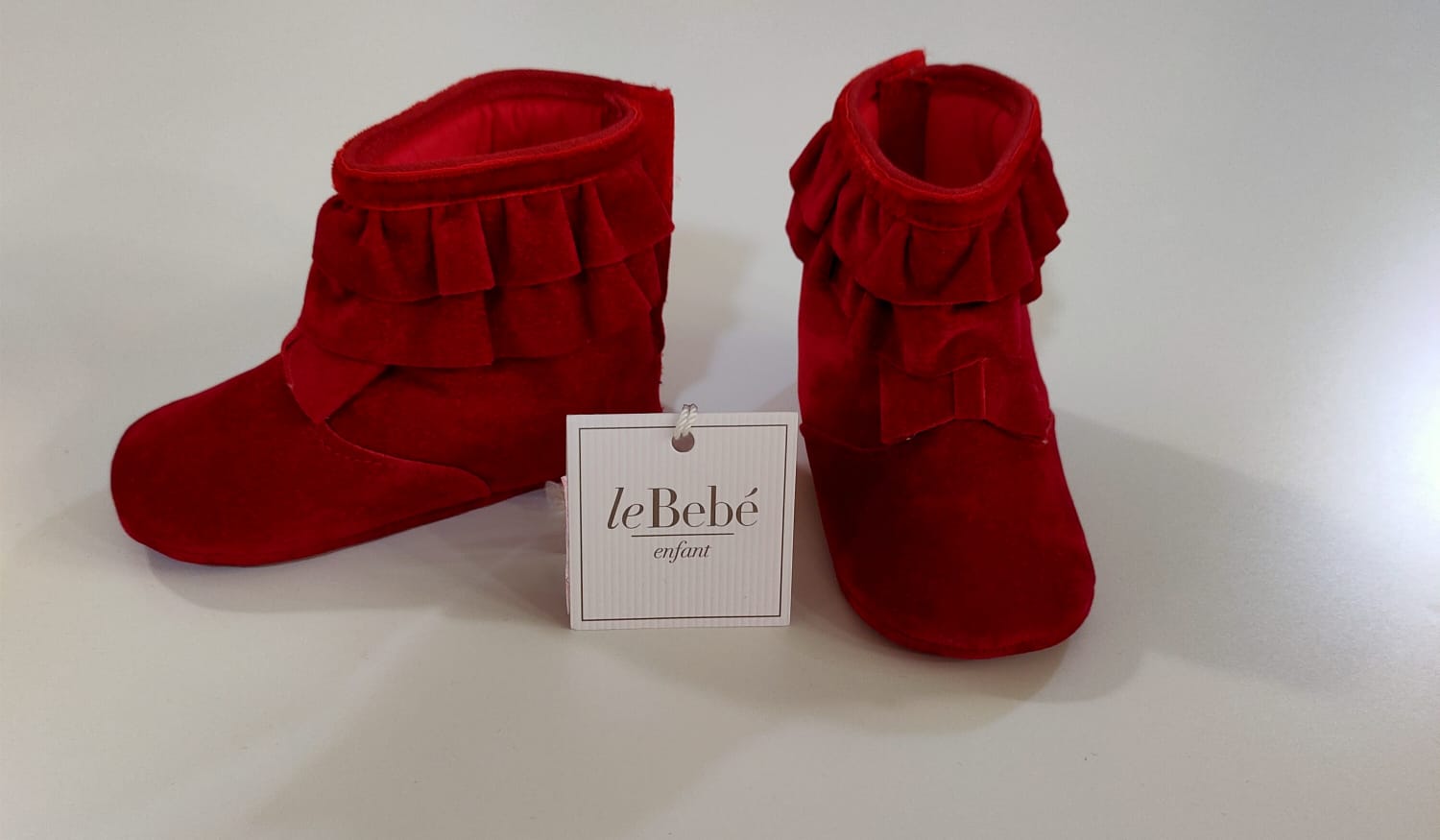 Stivaletto in velluto con rouches LE BEBE