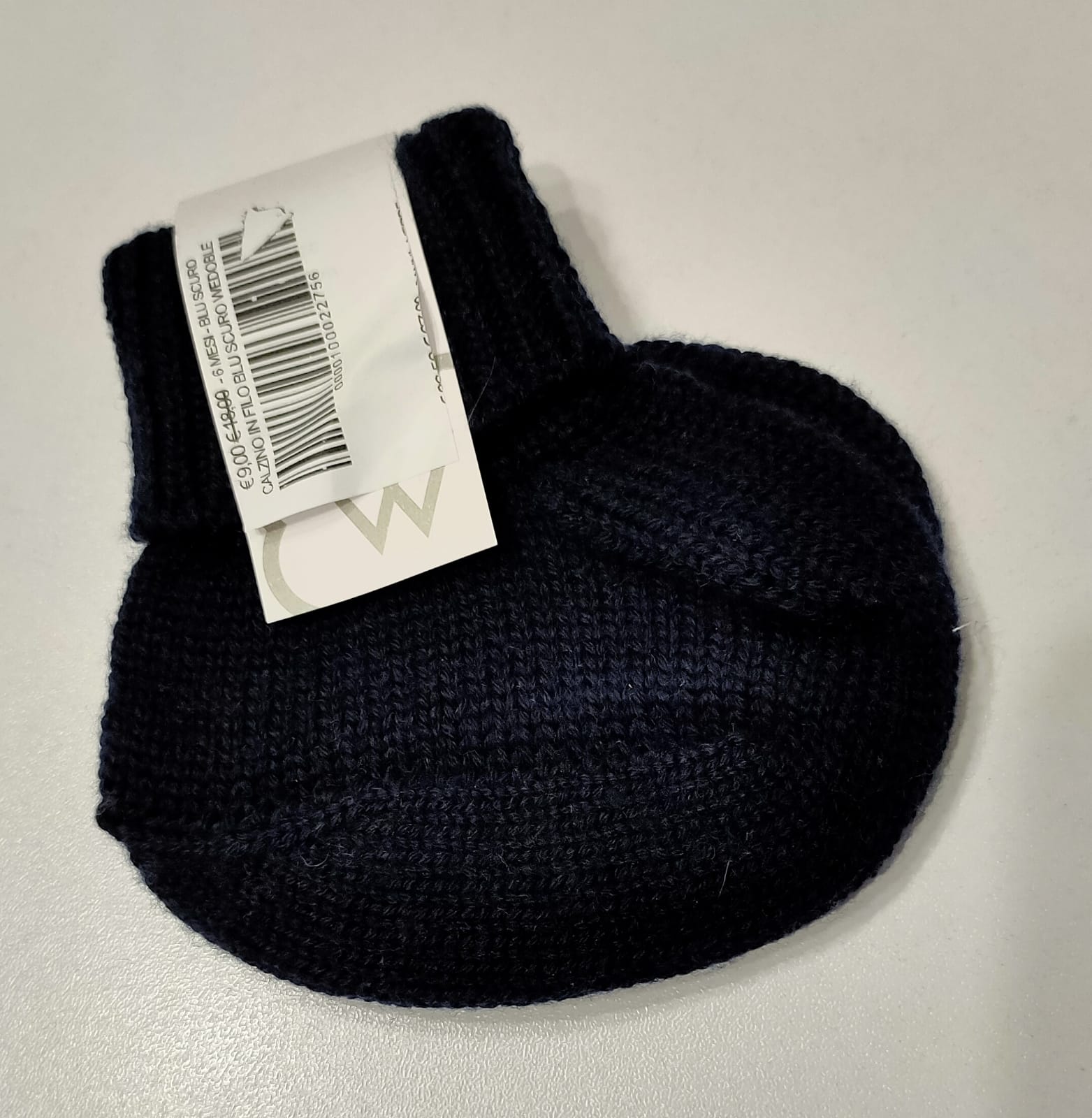 Calzino in filo blu scuro WEDOBLE 