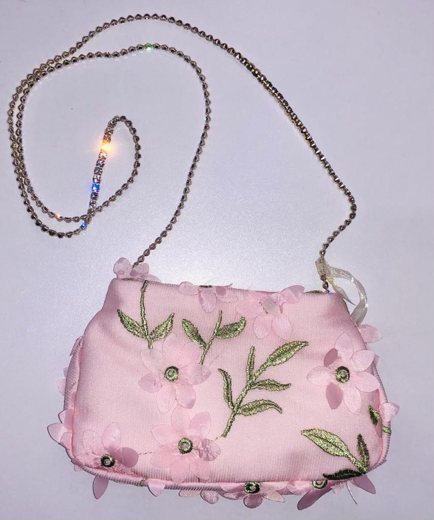 Borsetta rosa con fiorellini LOREDANA