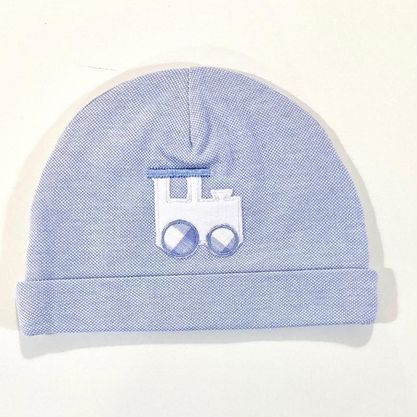 Cappellino piquet celeste con trenino TETO E TATTA