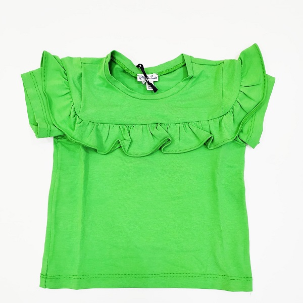 T-shirt con volant sul petto PICCOLA LUDO 