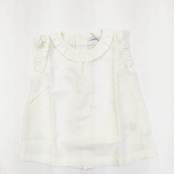 Blusa con rouches e apertura sul retro LARANJINHA 