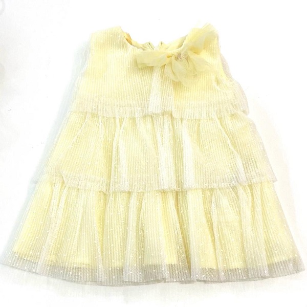 Abito a balze plissettate in tulle giallo, bianco o lilla LIU JO