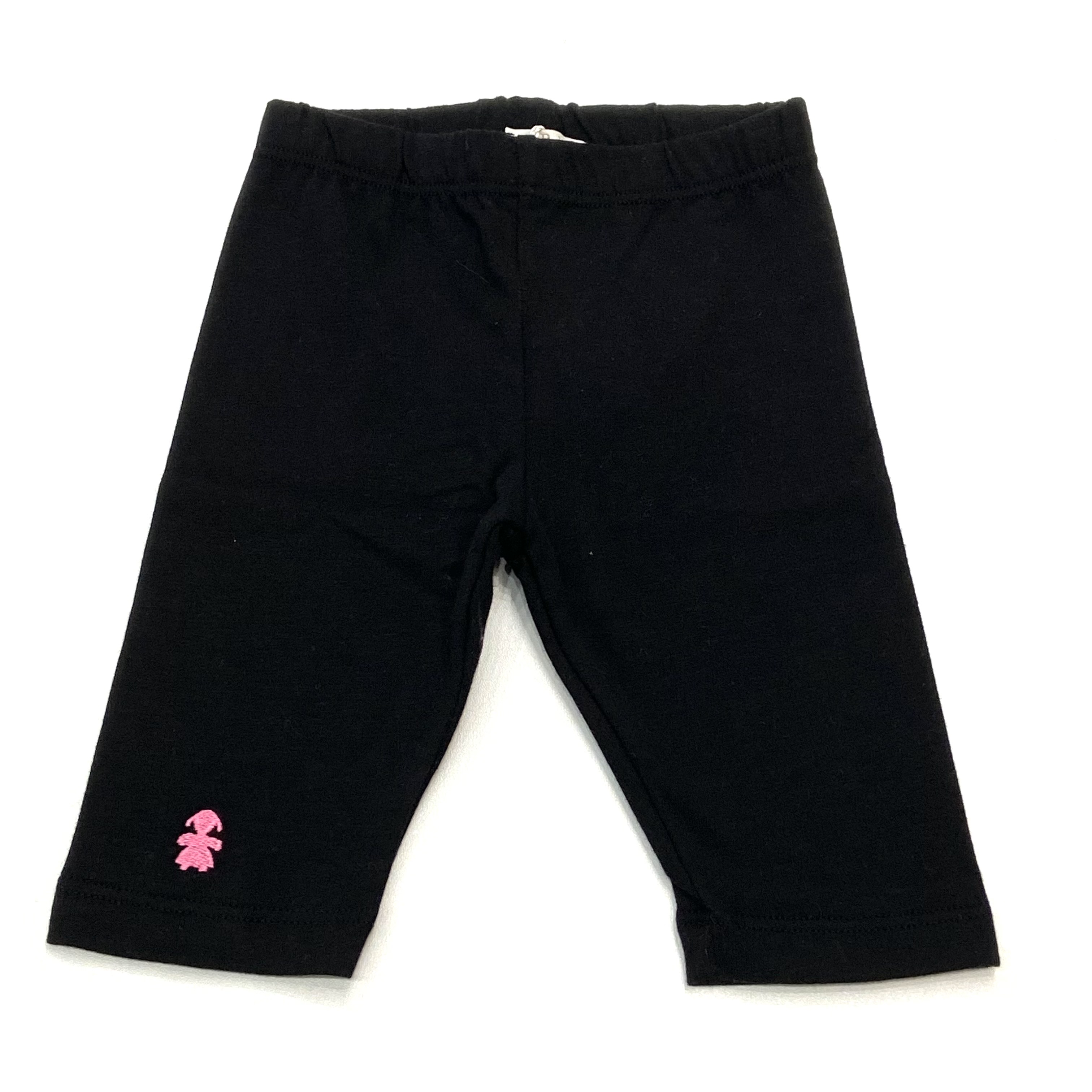 Leggings in tinta unita con ricamo logo in contrasto sul fondo LE BEBE'