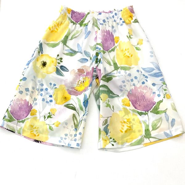 Pantaculotte fantasia floreale con elastico in vita ELSY