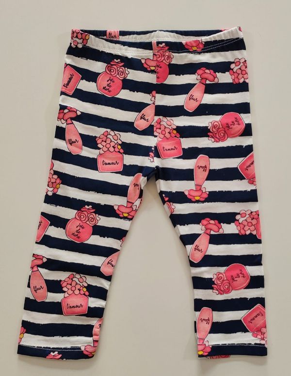 Leggings rigati con stampe vasi e fiori BIRBA