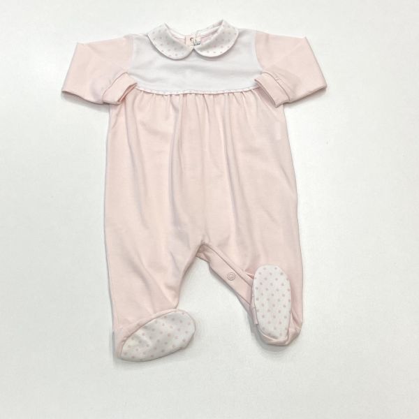 Tutina bicolore con profili pois ORIGAMI