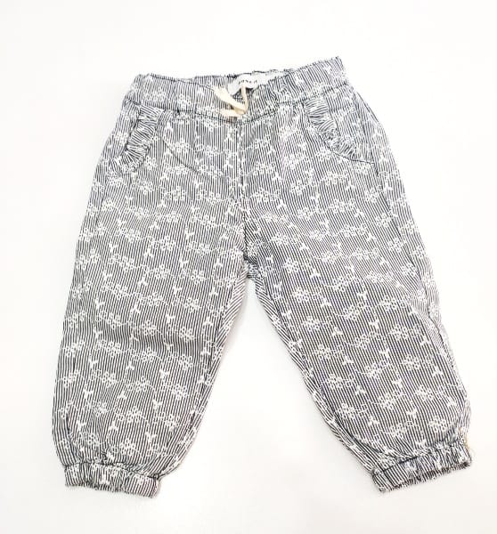 Pantalone con fiocchetto a righe rosa o blu stampa fiorellini NAME.IT
